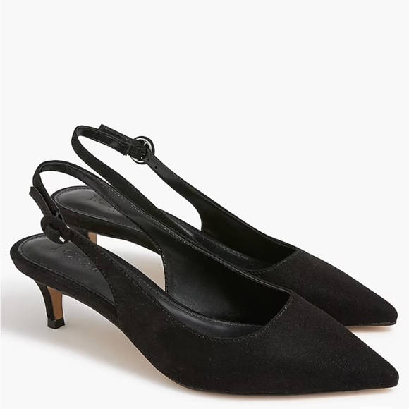 NEW J Crew Slingback kitten heels BT275 - Picture 1 of 4